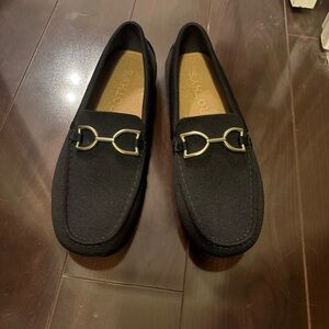 Rothy's Black Mules with Silver Accent